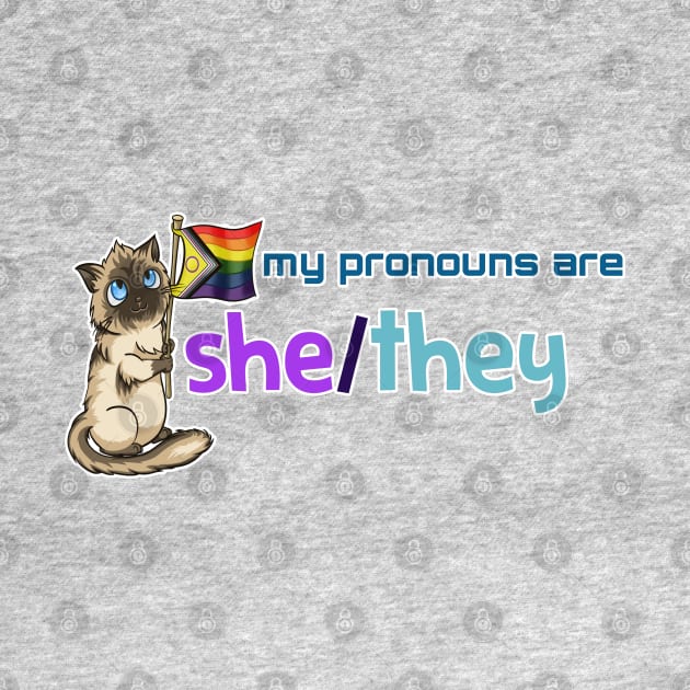 My Pronouns with Chocolate (She/They) by Crossed Wires